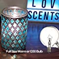 Jslinter 6-Pack G50 25 Watt Wax Warmer Bulbs, G16.5 Globe E12 Candelabra Base