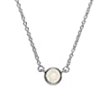 October White Opal Birthstone Necklace