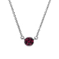 July Ruby Birthstone Necklace