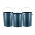 ECOSolutions 5 Gallon Bucket, Pack of 3, Heavy Duty Plastic Bucket