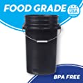 Hudson Exchange Premium 7 Gallon Bucket HDPE Thrее Расk Black