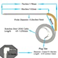 Replacement Meat Probe for Traeger Grills. Premium 3.5mm Plug with Traeger Meat Probe, 2pc Meat Probes and 2pc Stainless Steel Grill Clips