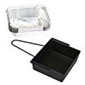 Uniflasy Grease Pan for Home Depot Nexgrill 720-0830H 720-0830D, Grease Box for Nexgrill 720-0882A 720-0925P 720-0896 720-0830X 720-0380H 720-0888S 720-0819 Catch Pan with 15pack Aluminum Foil Liner 