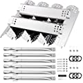 Barbqtime Burner Grill Replacement Parts for Nexgrill 720-0898, 6 Burner Replacement Kit 30 PCS Grill Flame Tamers & Igniters & 14.88" Burners Replacement for Nexgrill 