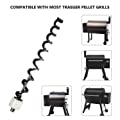 Entsong 17 1/8" Direct Igniter Auger Shaft Screw Push Rod/Shaft and Auger Brushing Kit Compatible with Most Traeger Pellet Grills 