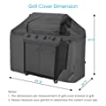 Unicook Heavy Duty Waterproof Barbecue Gas Grill Cover, 65-inch BBQ Cover, Special Fade and UV Resistant Material, Durable and Convenient, Fits Grills of Weber Char-Broil Nexgrill Brinkmann and More 