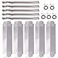Grill Replacement Parts for Nexgrill 5 Burner 720-0888, 720-0888N, Nexgrill 4 Burner 720-0830H, Stainless Steel Heat Plates, Burner Tubes and Grill Igniters Replacement Kit from Hiorucet