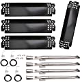 Grill Replacement Parts for Nexgrill 720-0830H, 720-0864, 720-0864M Gas Grills, 4 Pack Grill Burners, Heat Plates Shield and Igniter 