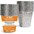 NUPICK 35 Pack BAC407 Grease Bucket Liner Compatible for Traeger Pro Series 575/780, 22/34 Series, Ironwood 650/885 Grills, Grill Accessories for Traeger, 4.9" x 4.5" 