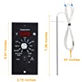 Podoy Digital Thermostat Kit Compatible with Traeger Pellet Grills BAC200 BAC236 BAC283 BAC388 BAC389 BAC382 Replacement Parts with LED Display Temperature Control Panel & 7" RTD Temperature Sensor Probe