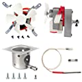 Mars Camp Auger Motor, Grill Induction Fan, Fire Burn Pot, and Hot Rod Ignitor Kit, with Screws and Fuse Compatible with Traeger Wood Pellet Grill 