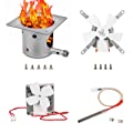 GRISUN Auger Motor, Grill Induction Fan Kit, Fire Burn Pot and Hot Rod Igniter, Grill Replacement Parts for Traeger Wood Pellet Grills, with Screws and Fuse 