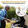 Longads Auger Motor,Grill Induction Fan Kit, Fire Burn Pot and Hot Rod Ignitor Replacement Traeger Grill Parts 