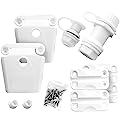 PICEBOM Cooler Replacement Parts Kit, Ice Chest Plastic Hinges, Latch Posts, Threaded, and Triple-Snap Drain Plug