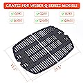 QuliMetal 7645 Cooking Grates for Weber Q200, Q2000, Q220, Q2200, Q240, Q260, Q2400 Gas Grills, 396000, 396001, 53060001, 7583, 65811, 65466