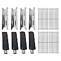 Shengyongh SSBG179A (4-Pack) 304 Stainless Steel Cooking Grid Grates, Heat Plates,Cast Iron Burner Replacement Parts Kit for Master Forge BG179A