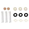 Jiayouy 14Pcs Trumpet Valve Spring Felt Washers Cork Pad Set Trumpet Valve Replacement Parts 