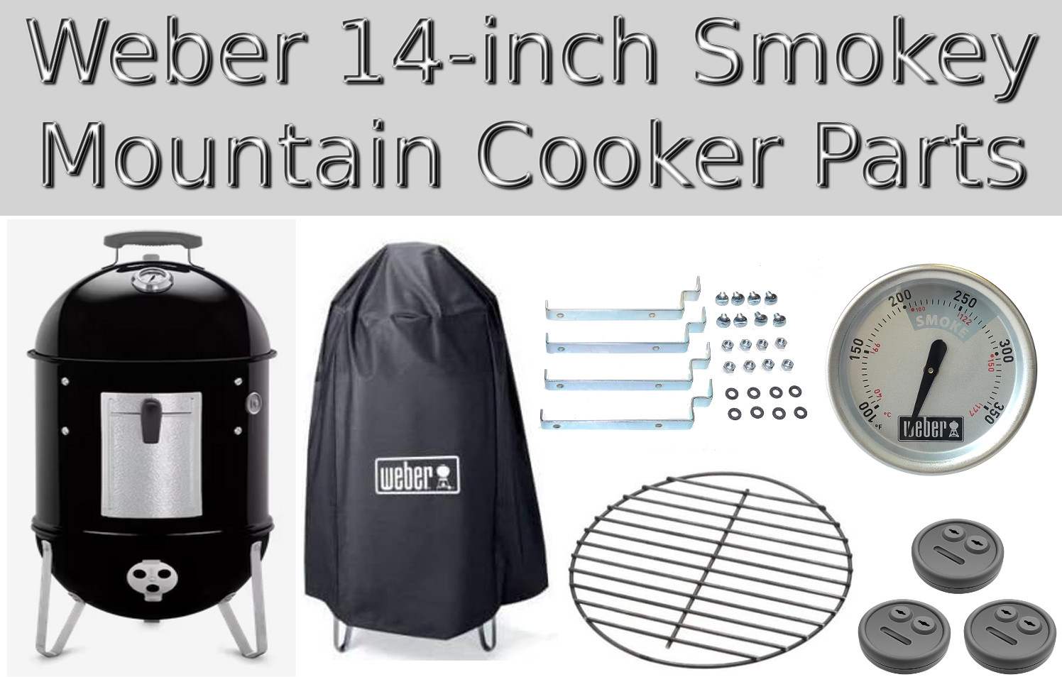 Weber 14-inch Smokey Mountain Cooker Parts