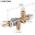 Lemfema Propane Gas Patio Heater Main Control Brass Safety Valve with Pilot Port 