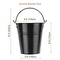 Firsgrill 15-Pack Liners & Replacement Traeger HDW152 Drip Grease Bucket for Traeger 20/22/34 Pellets Smoke (Black 15) 