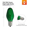 120V 15W Green Bulb for Wax Warmer by Lumenivo