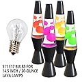 S11 E17 Base 40 Watt Incandescent Bulbs for Lava Lamps