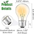 120V 40 Watt Lava Lamp Reflector A15 Shape E26 Base
