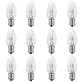 12 Pack, 15 Watt Light Bulbs for Wax Warmers, E12 Base