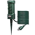 K KASONIC Outdoor Power Stake, Kasonic 6-Outlet 9 ft Extension Cord Power Strip