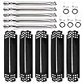 Hiorucet Grill Replacement Parts for Nexgrill 5 Burner 720-0888, 720-0888N, Nexgrill 720-0830H, 720-0864 Models, 5-Pack Porcelain Steel Heat Shields, Burner Tubes and Grill Igniters