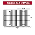 SHINESTAR Cast Iron Grill Grates for Nexgrill 4-5 Burner Grills, 720-0830H, 720-0830A, 720-0783E, 720-0697, 720-0888, 17 x 13 1/4 Inch,2 Pack 