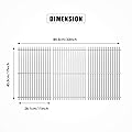 Utheer Grill Grates Replacement for Homedepot Nexgrill Cooking Grates Replacement Parts 720-0896B 720-0896 720-0896E 720-0896C 720-0896CP 720-0898 720-0898A, 17" Stainless Steel Grates Parts, 3 Pack 