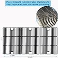  17 inch Cooking Grates for Nexgrill 6 Burner 720-0896B 720-0896E 720-0898 720-0896X Gas Grill, Cast Iron Grill Grids for Home depot 720-0896 720-0896BK 720-0896C 720-0896CP 720-0898A Replacement Part from FORYEYC 