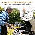 Longads Auger Motor,Grill Induction Fan Kit, Fire Burn Pot and Hot Rod Ignitor Replacement Traeger Grill Parts 