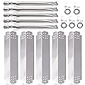 Grill Replacement Parts for Nexgrill 5 Burner 720-0888, 720-0888N, Nexgrill 4 Burner 720-0830H, Stainless Steel Heat Plates, Burner Tubes and Grill Igniters Replacement Kit from Hiorucet