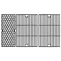 Utheer Cast Iron Cooking Grates for Traeger Pro Series 34, Traeger Texas Elite 34, Wood Pellet Smoker Grills Replacement Parts, 3 PCS 