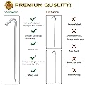 Galvanized Steel Pegs 9 Inch 8 Pack Metal Stakes for Inflatables