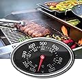 Hongso TG551 Stainless Steel Lid Thermometer Gas Grill Temperature Gauge Heat Indicator Replacement Parts for Grill Master Nexgrill 720-0697, 720-0737, 720-0830H, 720-0888