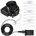 Replacement Fan Blower, 12V 1.2A Mini Air Blower with 3 LED Light String for Airblow Inflatables 