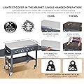 flybold Griddle Cover 36" for Blackstone Aluminum Hard Top Lid with Stainless Steel Handle 