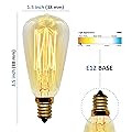 Bunnit Bulbs Vintage Retro Edison Bulb, ST38, 40w, E12 Base