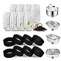 VinDox 16 Packs Cat Water Fountain Filters Compatible with 108oz/3.2L & 67oz/2L TOMXCUTE Stainless Steel Cat Water Fountain