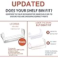 LFORBB 240323002 Refrigerator Door Shelf Bin Replacement Part